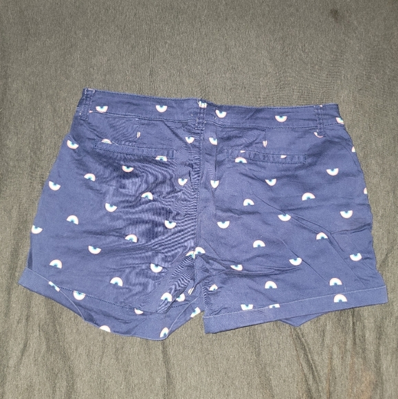 SO Rainbow Print Navy Cuffed Shorts - Size 15 - Picture 5 of 5